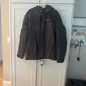 NWT Columbia Men's Dark Gray Rain Jacket